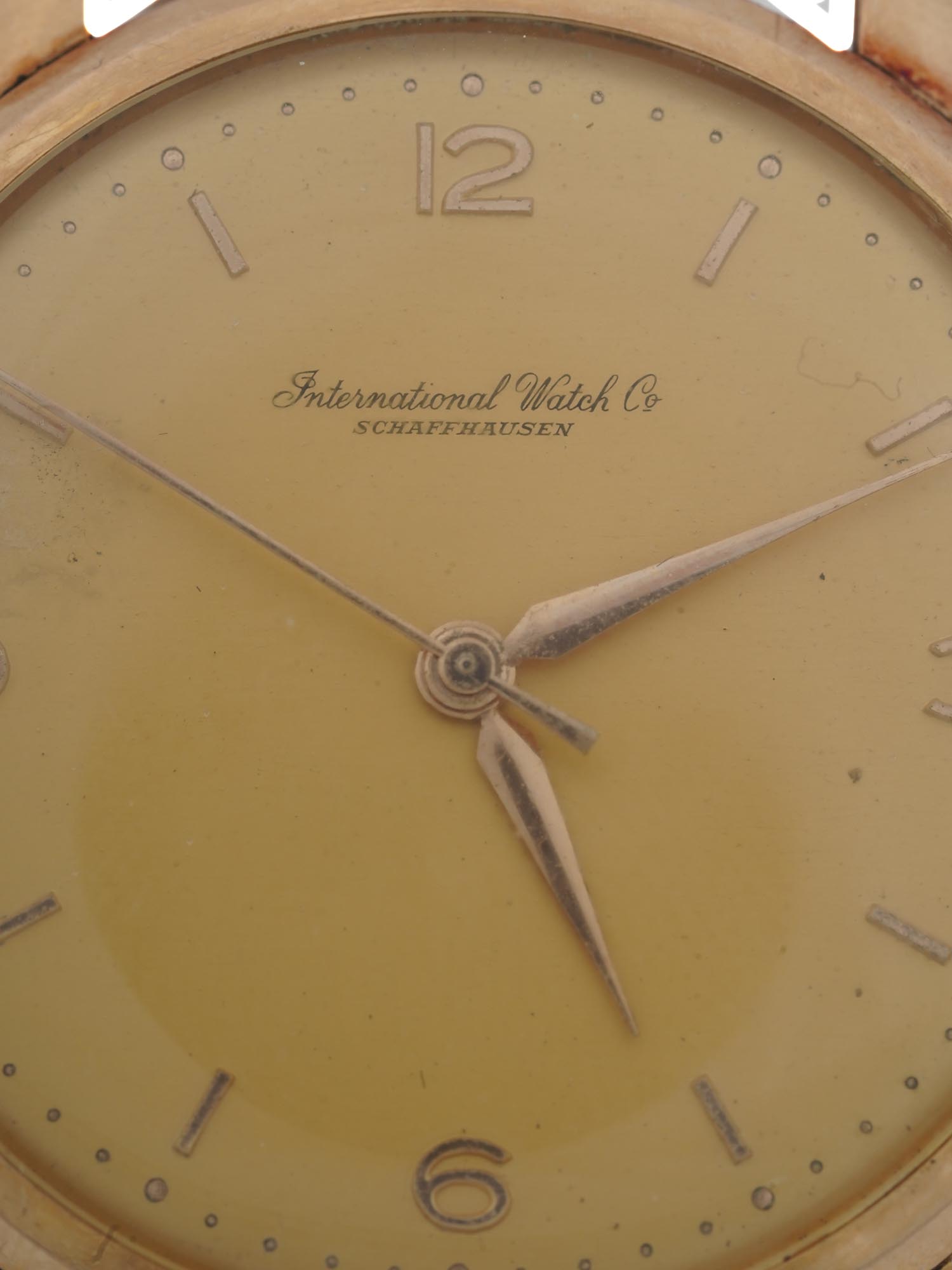 VINTAGE IWC SHAUFFHAUSEN GOLD WATCH RUSSIAN MARKET PIC-5